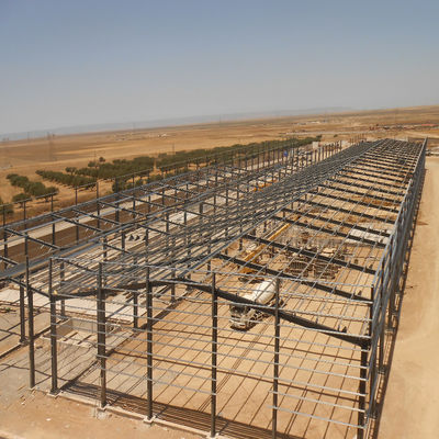 Welded Connection Prefabricated Metal Structures Steel Frame Building OEM