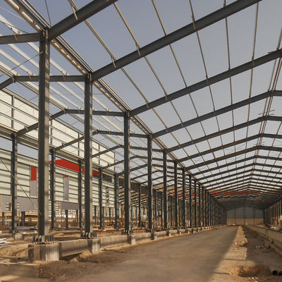 Welded Connection Prefabricated Metal Structures Steel Frame Building OEM