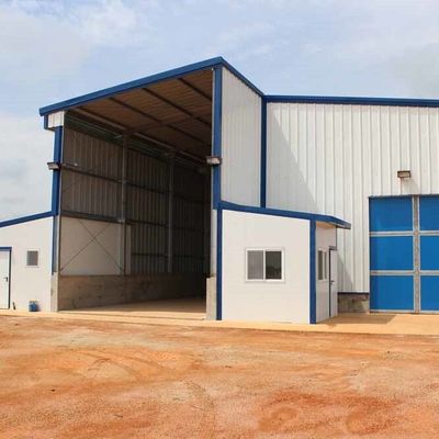 Steel Structure Workshop Building with Sandwich Panel Roofing