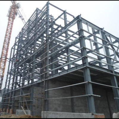 Custom Steel Structure Workshop with H Beam Frame and Sandwich Panel Roof