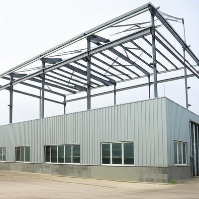 Customizable Bolt Connection Prefab Warehouse Building with Q235B or Q345B Steel Grade As Customer's Requirement Customizable