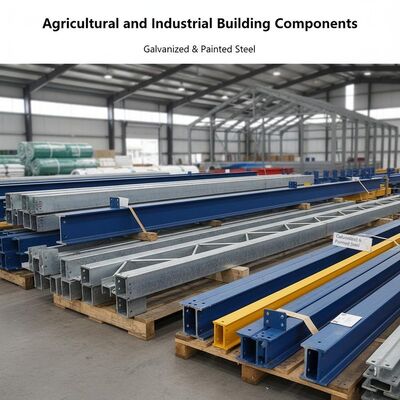 Galvanized Metal Buildings Steel Painted Steel Structural Parts Ideal for Agricultural and Industrial Building Projects