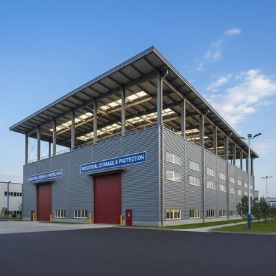Insulation Steel Structure Warehouse Fireproof Hot Rolled Steel Frame Building Designed for Industrial Storage and Protection
