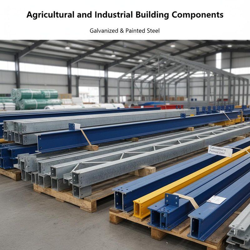 Galvanized Metal Buildings Steel Painted Steel Structural Parts Ideal for Agricultural and Industrial Building Projects
