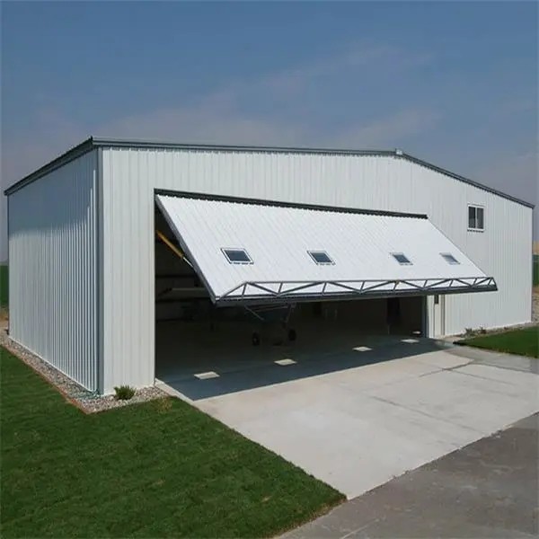 Prefabricated Metal Hangar Building Heat Insulation Steel Building Hangar