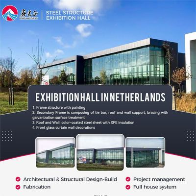 Easy Installation Customizable Size Affordable Cost Steel Structure Exhibition Hall
