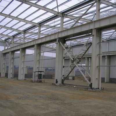 Steel Structure Workshop Building with Sandwich Panel Roofing