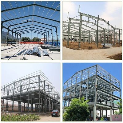 Industrial Steel Structure Workshop With Angle Steel Knee Brace And PVDF Sail Finishing