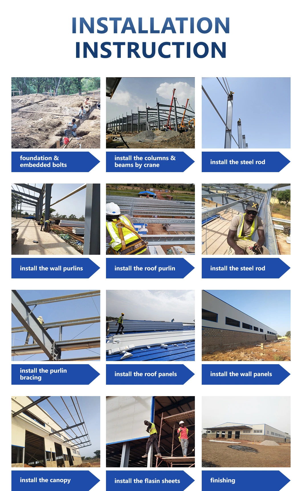 China Free Design of Steel Structure Warehouse Prefabricated Prefab Building Garage Hangar